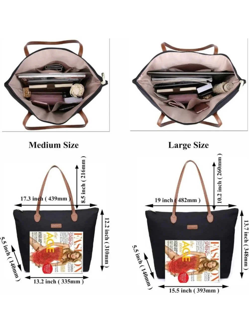 Lightweight Water-Resistant Nylon Tote Bag | Stylish & Durable Handbag